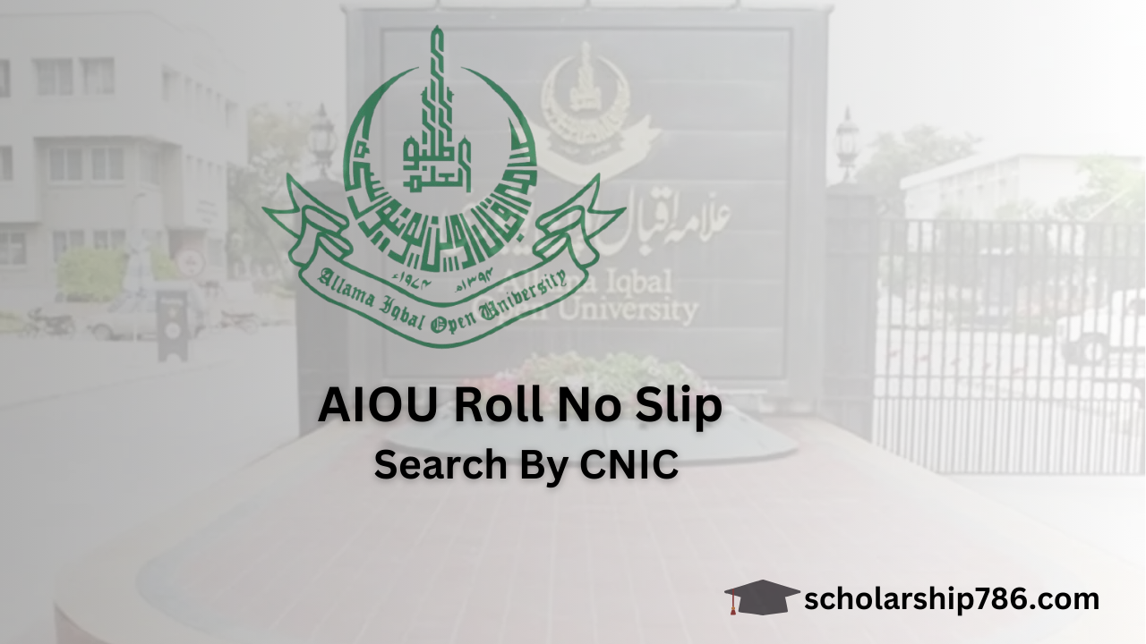 AIOU Roll Number Slip 2025 for Matric, FA, BA, MA, B.Ed